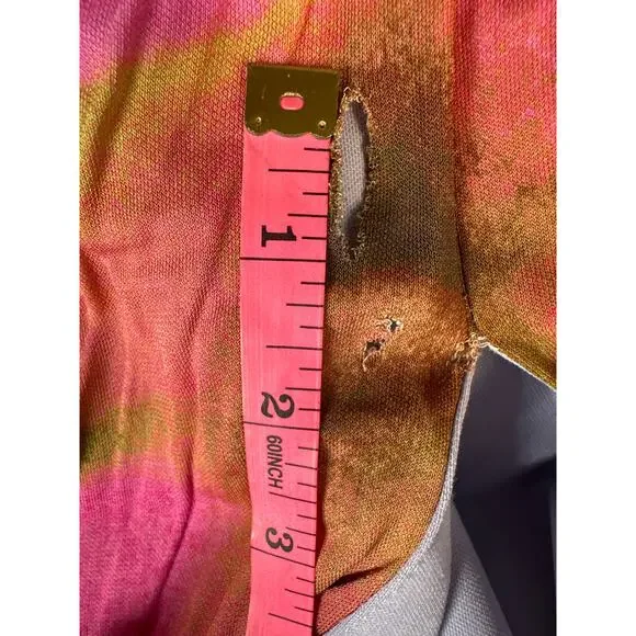 AMUR Ella Dress Abstract Floral Printed Jersey Asymmetric Draped Maxi Multi 10 - Picture 8 of 9